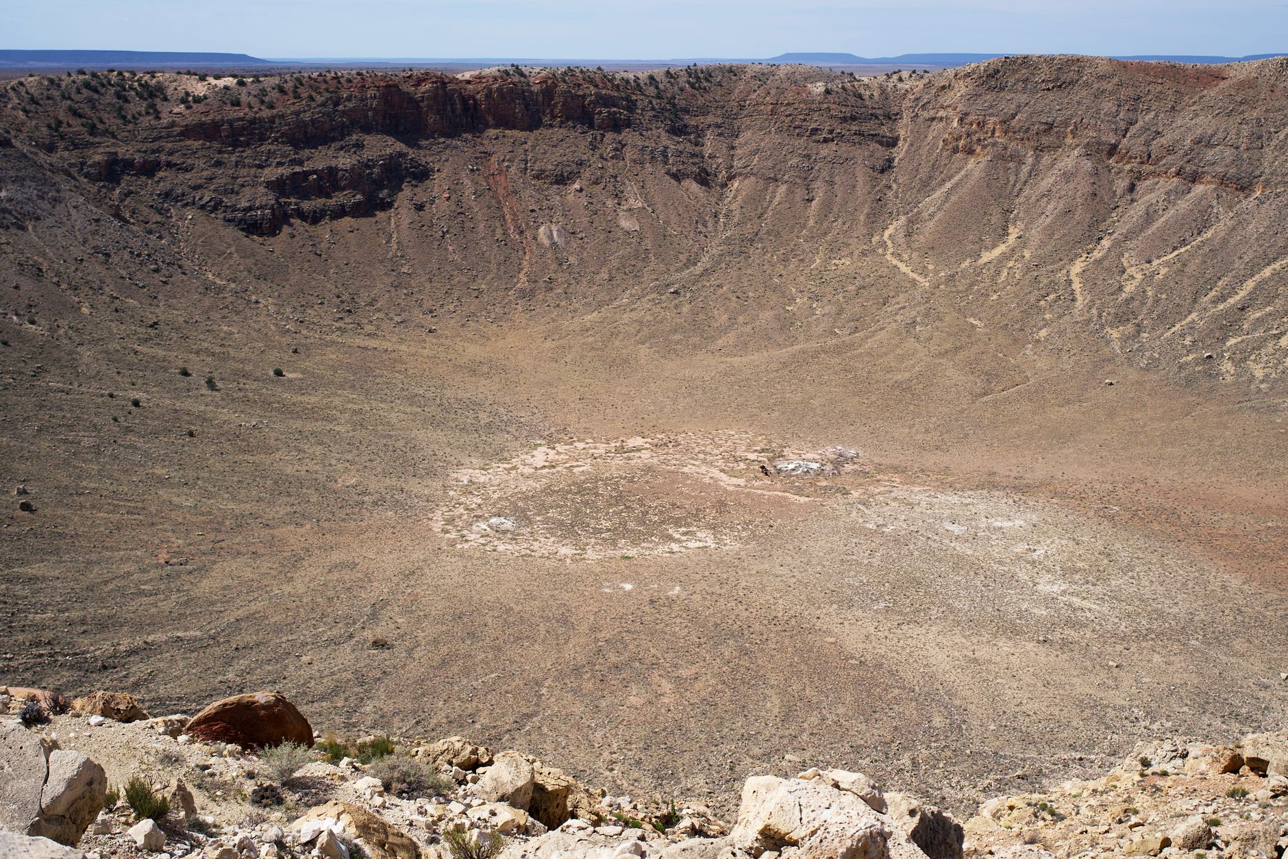 Stunning view of the Meteor Crater in Arizona, a natural landmark.